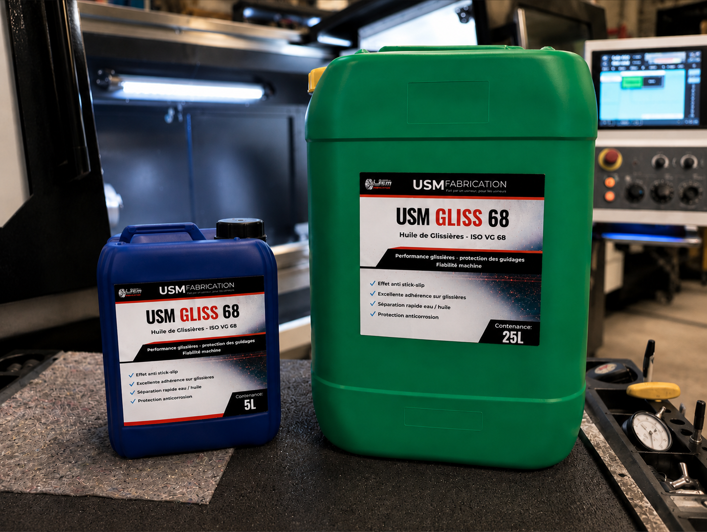 Huile de glissières ISO VG 68 - USM GLISS 68 - 5L / 25L USMfabrication