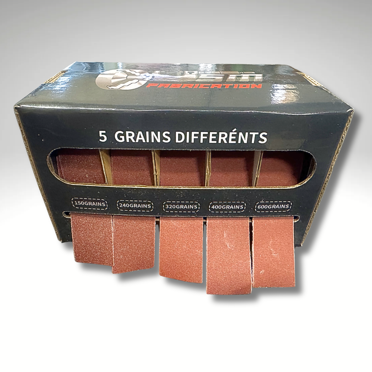 Coffret papier abrasif 5 grains (150 à 600) – Toilage & ajustage – USMfabrication USMfabrication
