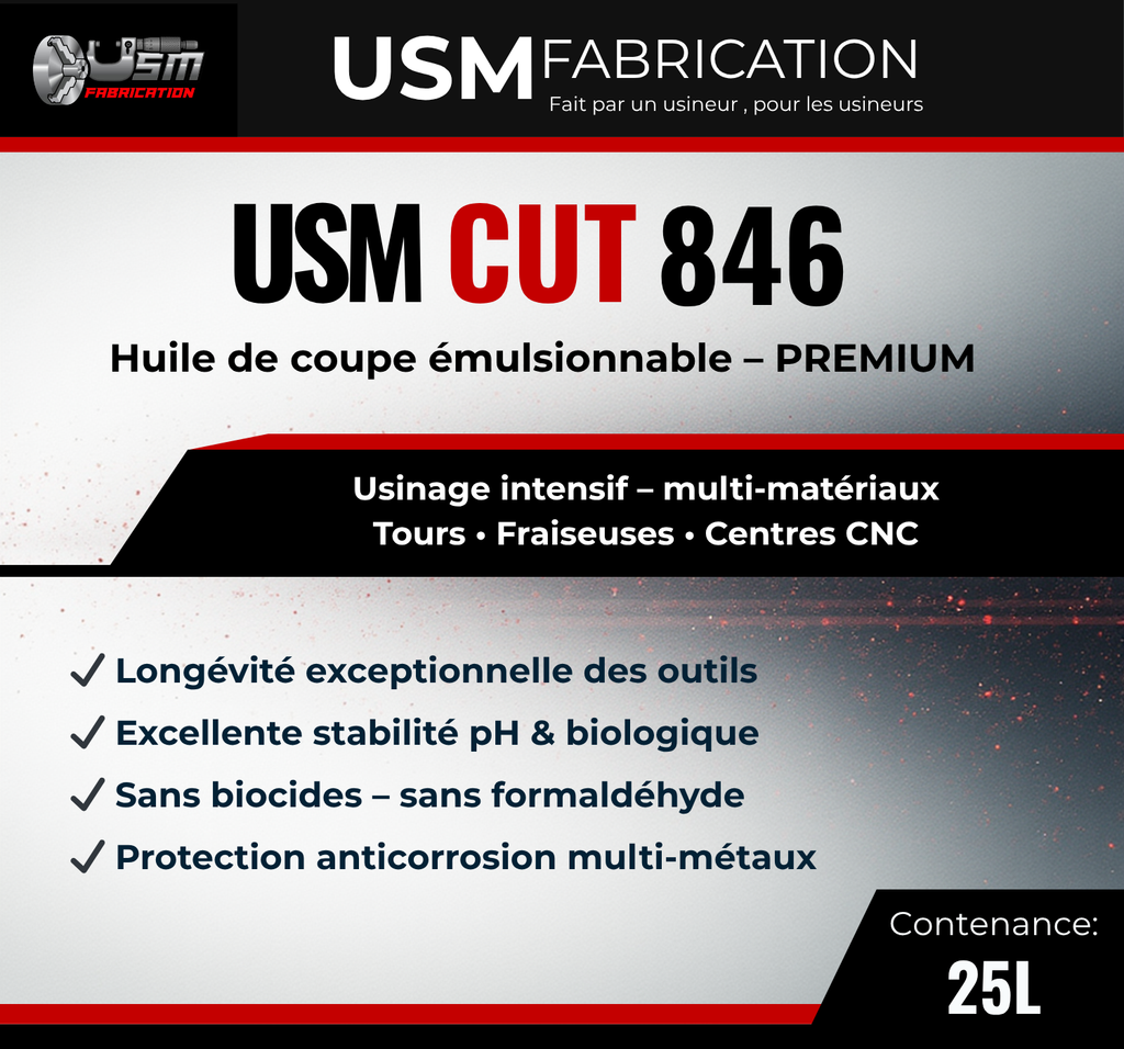 USM CUT 846 – Huile de coupe soluble haute performance USMfabrication