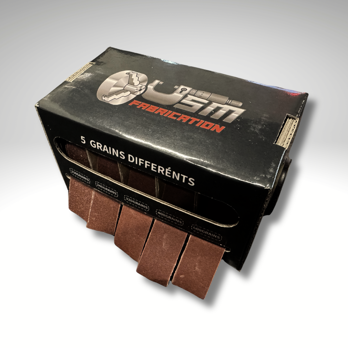 Coffret papier abrasif 5 grains (150 à 600) – Toilage & ajustage – USMfabrication USMfabrication